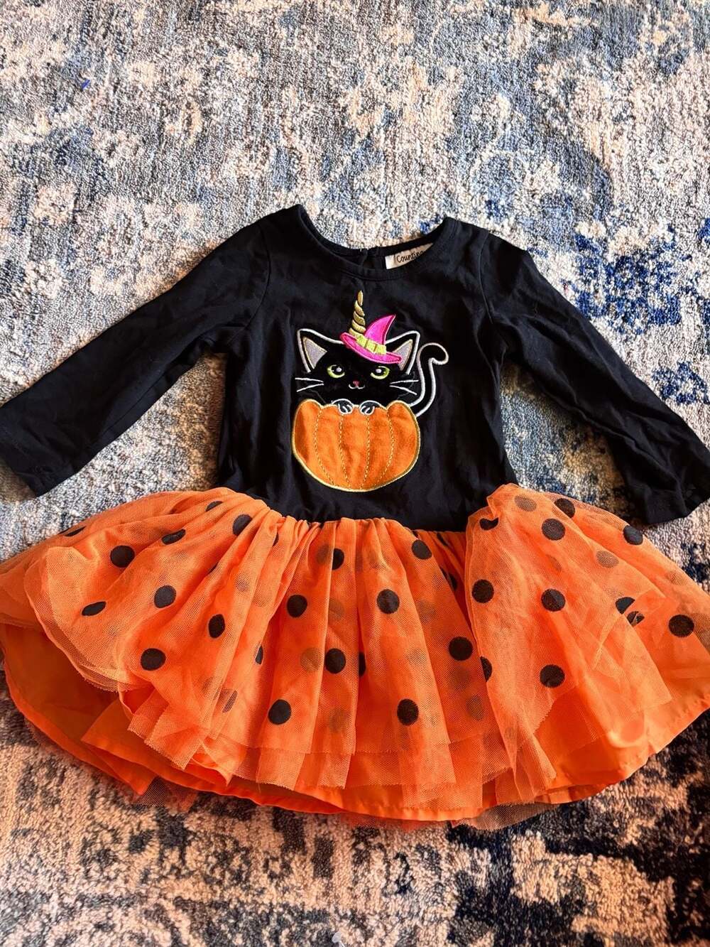 Counting Daisies Halloween Cat Tutu Dress Size 2T